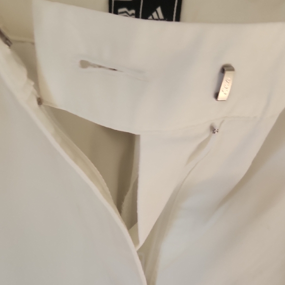 SALE -RESORT- Elegant White Cropped Women's Pants - Picture 2 of 12